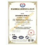 職業(yè)健康安全管理體系認(rèn)證證書